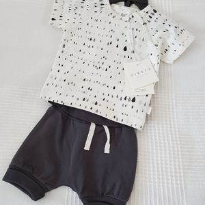Brand new organic cotton 2 piece baby boy set